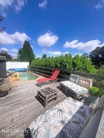 Maison mitoyenne sur Quimperlé, au calme, 114m², 4 chambres, proche commodités à pied