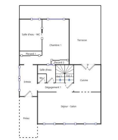 Maison mitoyenne sur Quimperlé, au calme, 114m², 4 chambres, proche commodités à pied