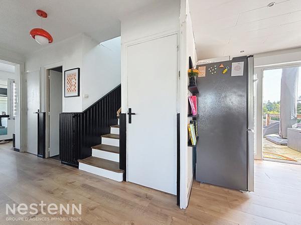 Maison mitoyenne sur Quimperlé, au calme, 114m², 4 chambres, proche commodités à pied