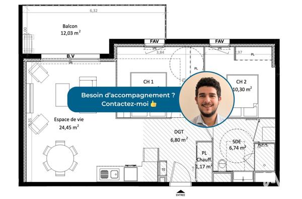 Appartement à vendre 3 pièces 61 m² Alénya