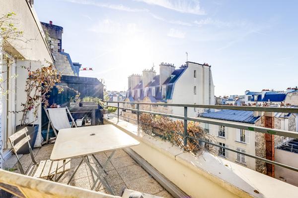 Rare Coup de coeur, Batignolles Paris 17 Appartement Terrasse 2 pièces 44m²