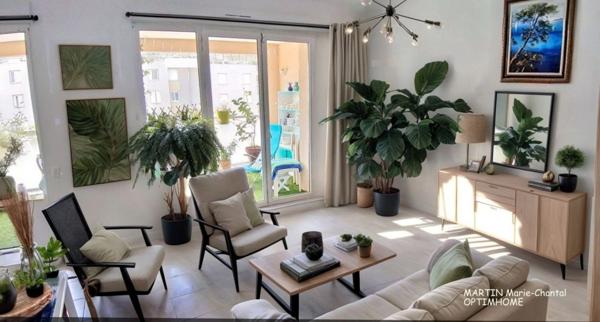 APPARTEMENT A VENDRE MARSEILLE 9° TYPE 3 de 66 m² - TERRASSE 12 m² - GARAGE 14 M²