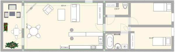 APPARTEMENT A VENDRE MARSEILLE 9° TYPE 3 de 66 m² - TERRASSE 12 m² - GARAGE 14 M²