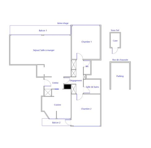 Ville-d'Avray (92410) Charmant 3/4 pièces avec vue panoramique dégagée