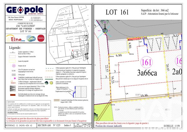 Terrain à vendre 365 m² Elne