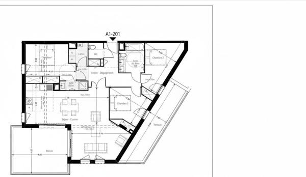 Appartement 4 pièces de haut standing - Pessac Alouette / CAZALET