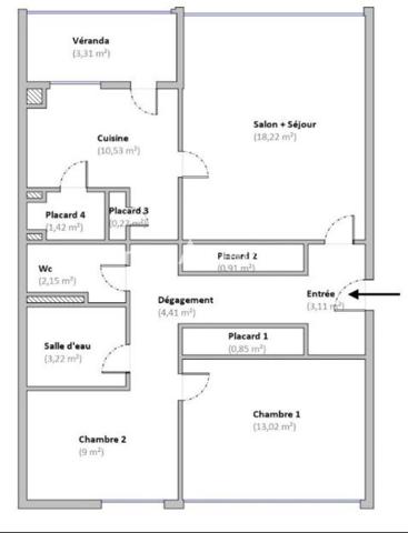 Appartement à ALLONNES, 72700 - 3 pièces 67m²