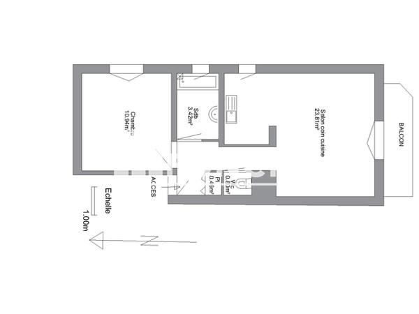 Location Appartement 2 pièces 39.43 m² - 36 AVENUE PROFESSEUR FORGUES Briancon 05100