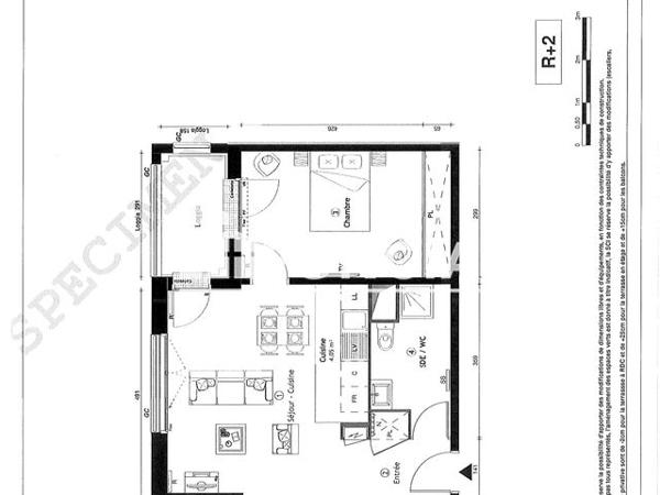 Location Appartement 2 pièces 46.5 m² - 37 RUE JULES GUESDE Lomme 59160