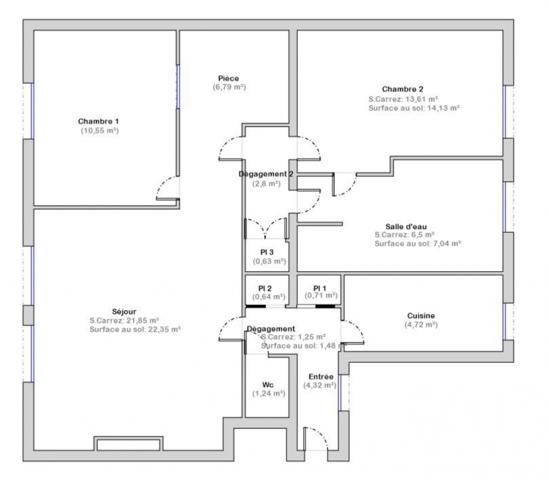 Appartement à vendre 3 pièces 76 m² Montrouge