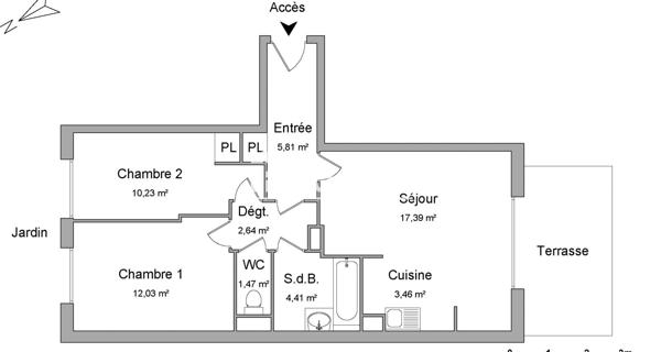 Location Appartement 3 pièces 57.44 m² - Franconville 95130