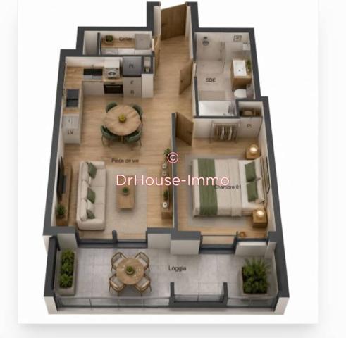 Appartement à vendre 2 pièces de 43 m²