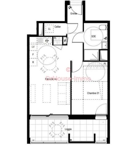 Appartement à vendre 2 pièces de 43 m²
