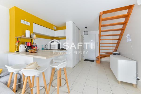 T2 duplex – Dernier étage – Balcon – Résidence sécurisée – Proche Cardo