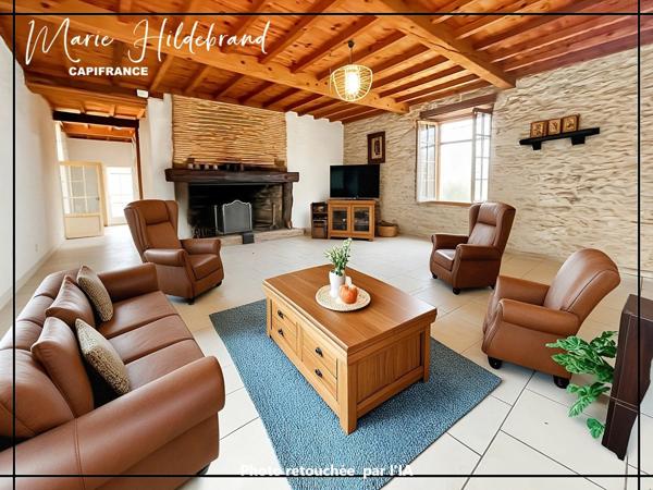 Maison en pierre familiale de 165m² - jardin de 1600m² - 4 chambres