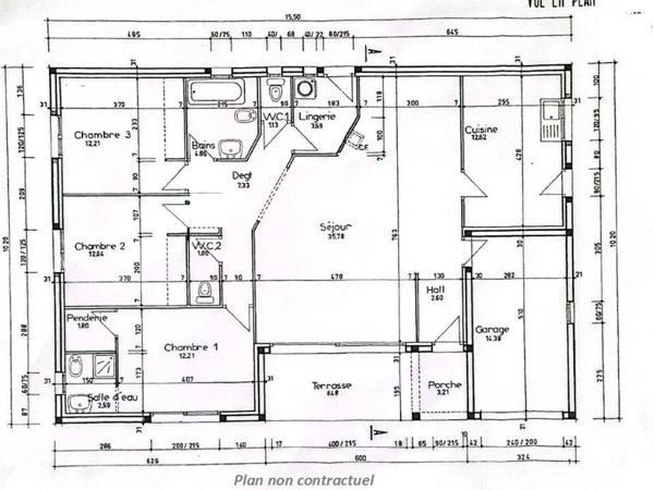 Villa 4 faces de plain-pied avec piscine chauffée