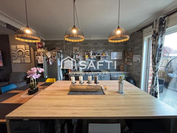 Maison de ville, 3 chambres, jardin, garage