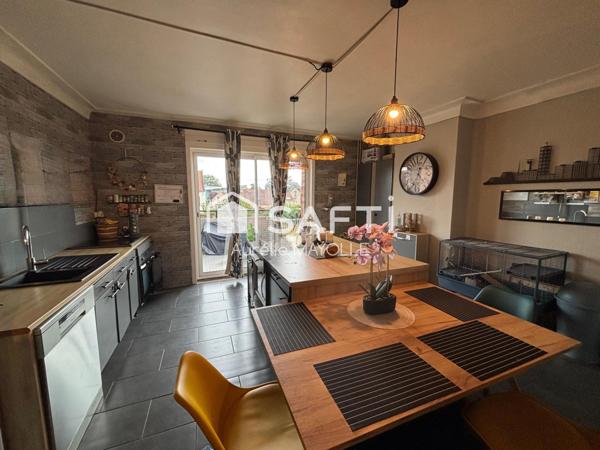 Maison de ville, 3 chambres, jardin, garage