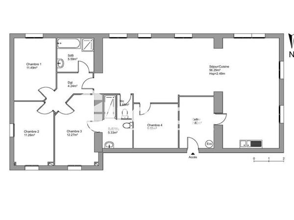 Location Maison 5 pièces 124.96 m² - CHEMIN DE LAPEYRE Tresses 33370