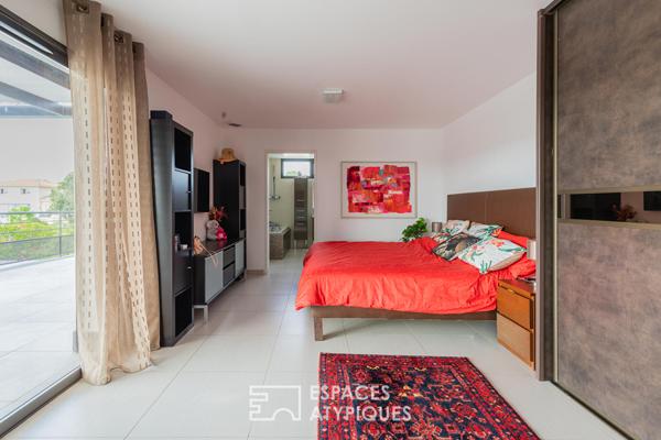 Villa contemporaine avec vue panoramique à St Gély du Fesc