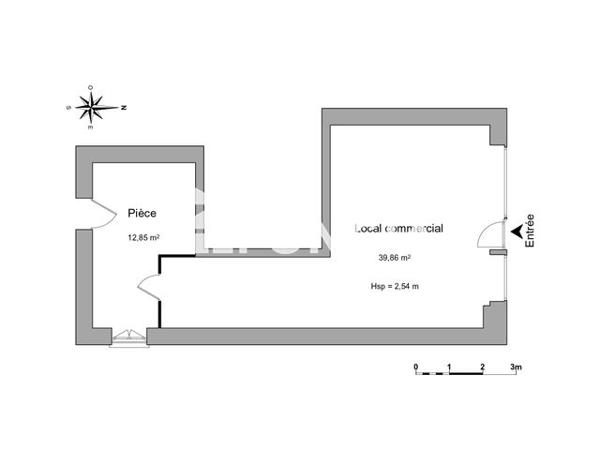 Location Local commercial 2 pièces 52 m² - 2 RUE DU PALAIS Trevoux 01600