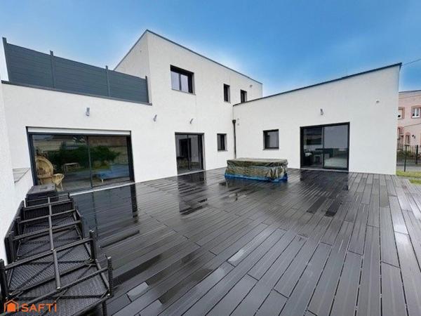 MAISON D’ARCHITECTE CONTEMPORAINE (2012) – HABITABLE DE PLAIN-PIED  – AULNOY-LEZ-VALENCIENNES