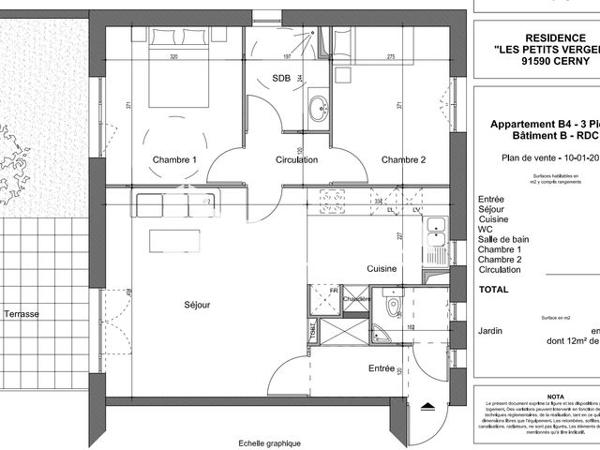 Location Appartement 3 pièces 67.6 m² - BATIMENT B Cerny 91590