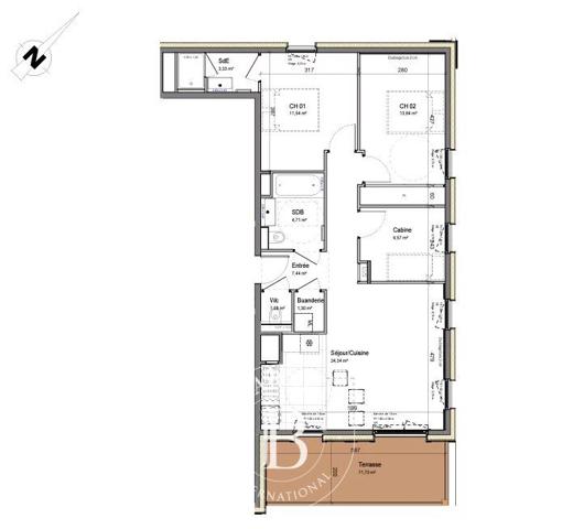 Morzine, Appartement 2 Chambres -  74 m² à vendre