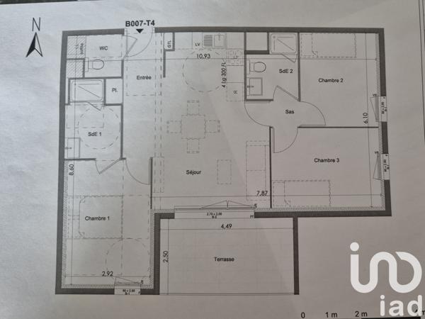 Appartement à vendre 4 pièces 70 m² Chartres