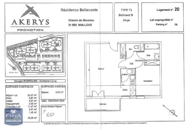 Appartement à louer 2 pièces 49.31m² Nailloux (31560)