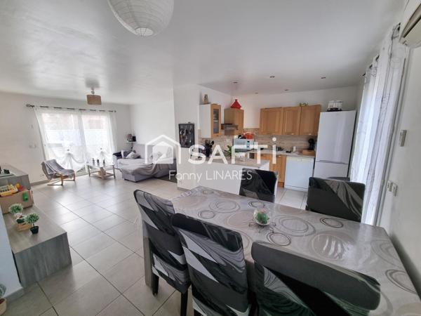 Villa sans travaux, 3 chambres, garage, extérieurs