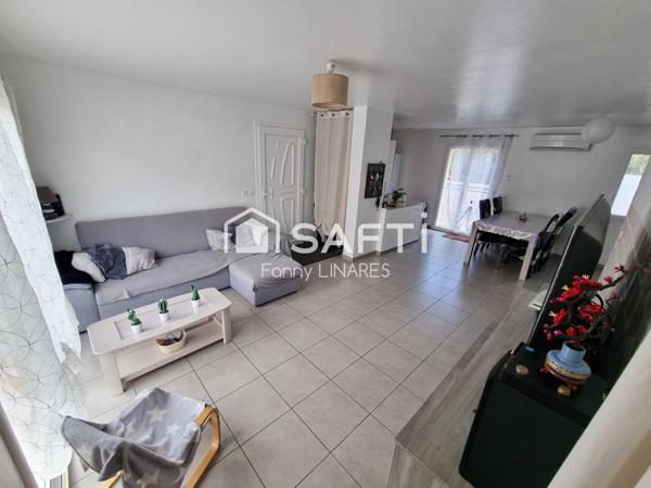 Villa sans travaux, 3 chambres, garage, extérieurs