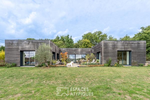 Maison contemporaine de plain-pied avec gîte indépendant
