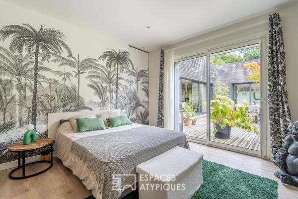 Maison contemporaine de plain-pied avec gîte indépendant