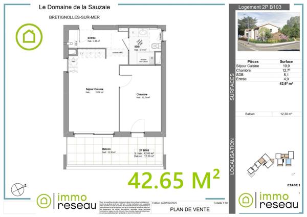 Appartement en frais réduits à BRETIGNOLLES SUR MER (85470)