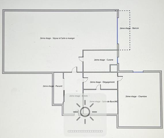 2 pièces avec balcon  – Paris 20