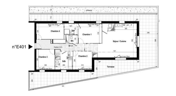 Appartement 5 pièces - 101 m²