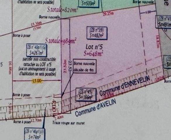 Terrain à bâtir 989 m2