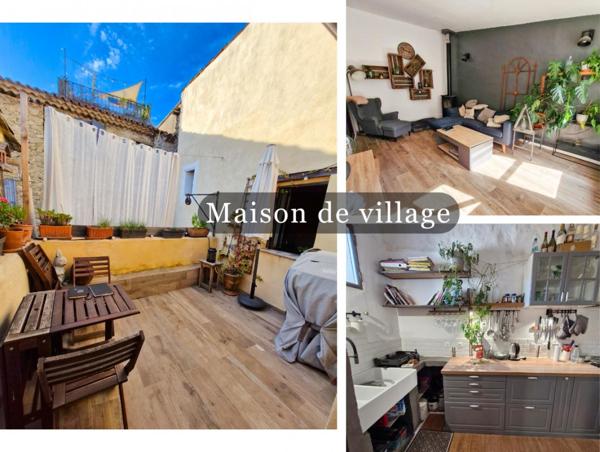 Maison de village avec terrasse, double caves et terrain de 200m2
