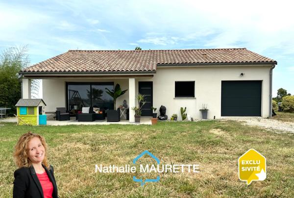 Montastruc la conseillère 10 min, Villa T4 de 2020, 97 m² avec garage, terrain 752 m²