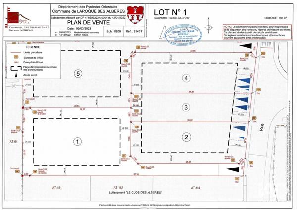 Terrain à vendre 698 m² Laroque-des-Albères
