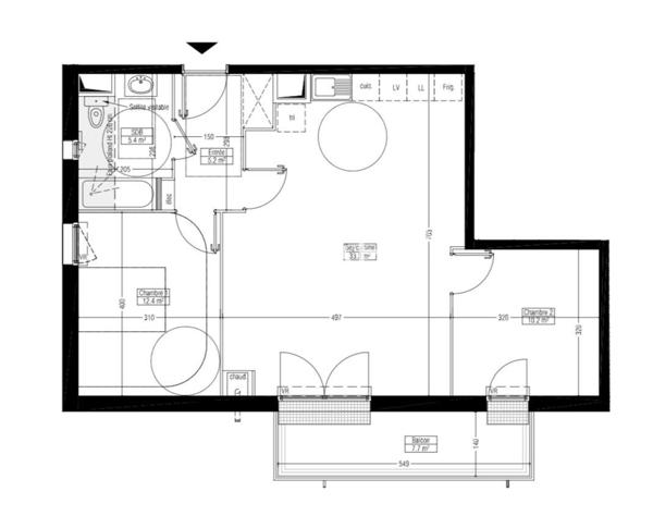 Amiens, appartement T 3 avec terrasse et place de parking sécurisée.