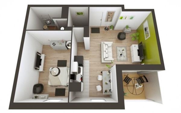 Appartement à vendre    2 pièces • 40,48 m2 Saint-Priest