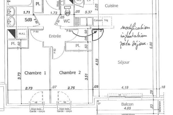 Louer appartement 3 pièces de 65 m²