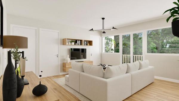 Situé au Bouscat, à proximité immédiate du tram, cet appartement T4 de 78 m² se trouve dans une résidence intimiste de seulement 3 lots