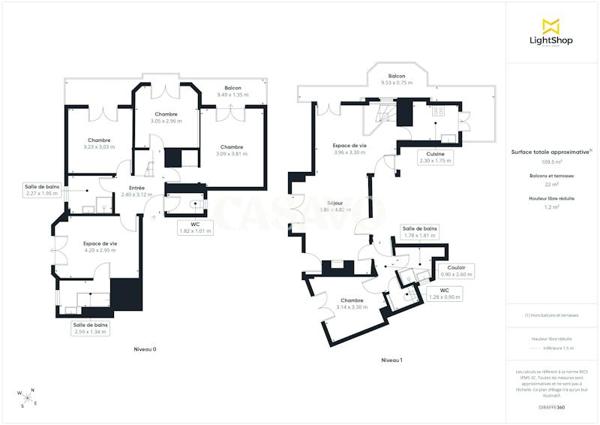 Vente Appartement 6 pièces de 123m² - 75016 Paris