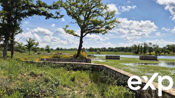 Etang de 7,5 ha sur 17 ha de terrain et projet possible d’accueil touristique