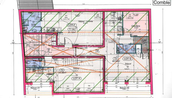 Nantes Bout des Pavés : En vente ! Exclusivité ! A proximité des facultés, Immeuble de 8 lots d'habitation + stationnements (4 couverts + 3 extérieurs)