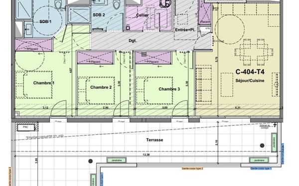 Appartement à vendre    4 pièces •  Narbonne