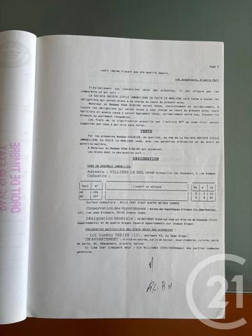 Appartement F3 à vendre  3 pièces - 57,39 m 2   VILLIERS LE BEL  - 95
